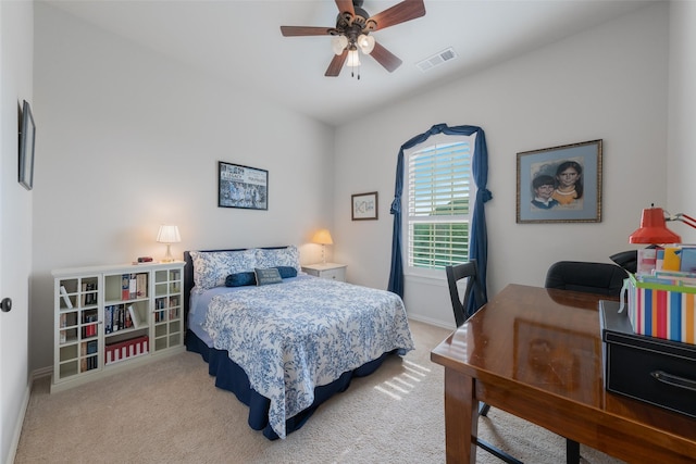 8803 Kelvington Dr, Frisco, TX 75035 - bedroom featuring carpet flooring, an office area, baseboards, and a ceiling fan