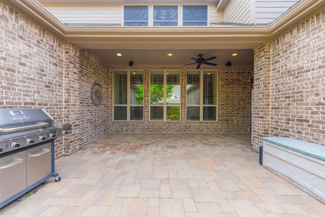 8803 Kelvington Dr, Frisco, TX 75035 - view of patio / terrace featuring a ceiling fan