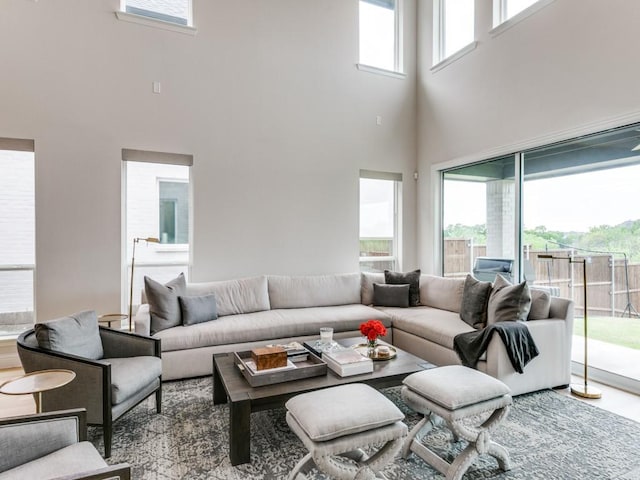 4837 Cumberland Cir, Carrollton, TX 75010 - living area featuring a towering ceiling