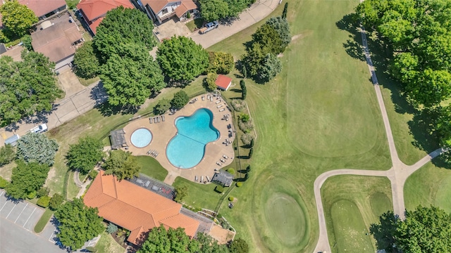 3405 Waterview Trl, Rockwall, TX 75087 - aerial view of property and surrounding area with a pool