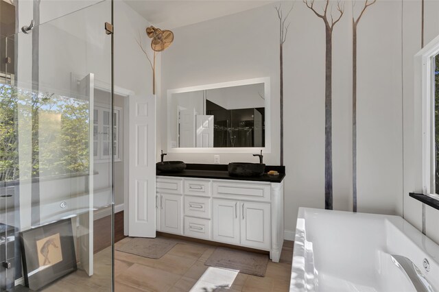 3405 Waterview Trl, Rockwall, TX 75087 - full bathroom with healthy amount of natural light and double vanity