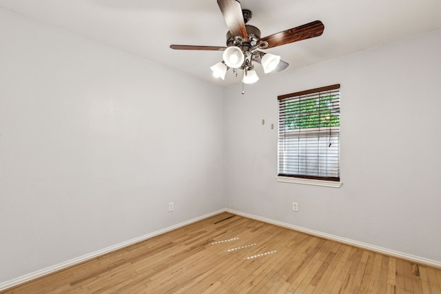 3843 Bernal Dr, Dallas, TX 75212 - empty room featuring light wood-type flooring, baseboards, and ceiling fan