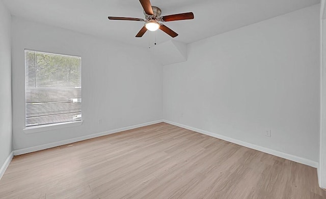 1413 Shelburne St, Waco, TX 76711 - unfurnished room with light wood finished floors, ceiling fan, and baseboards