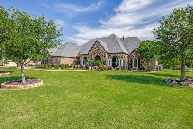 1716 Caman Park Dr, Lucas, TX 75002 - french country inspired facade with stone siding