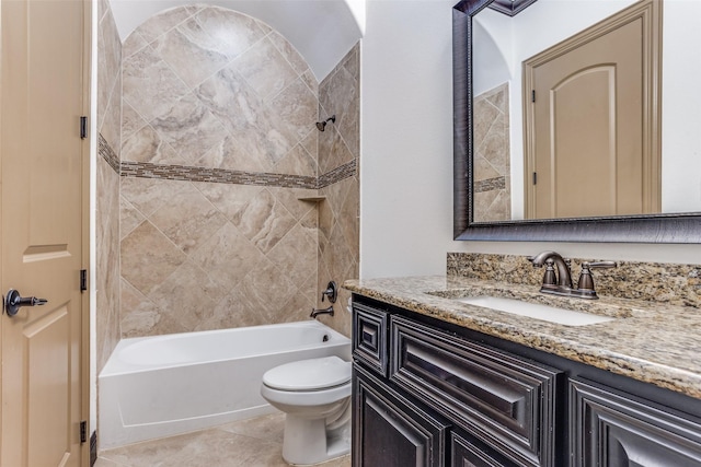 1716 Caman Park Dr, Lucas, TX 75002 - full bath with vanity, toilet, washtub / shower combination, and tile patterned flooring