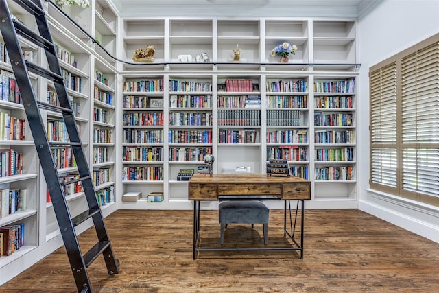 1716 Caman Park Dr, Lucas, TX 75002 - office space featuring wall of books and wood finished floors