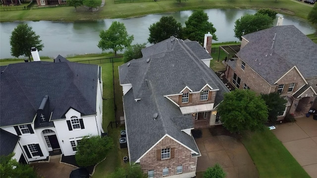 4145 Victory Dr, Frisco, TX 75034 - aerial view of property and surrounding area with a nearby body of water