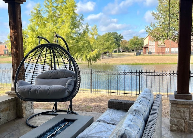4145 Victory Dr, Frisco, TX 75034 - view of patio / terrace with a water view