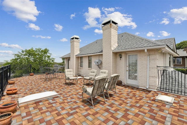 7632 Westwind Dr, Fort Worth, TX 76179 - view of patio / terrace with a fenced backyard