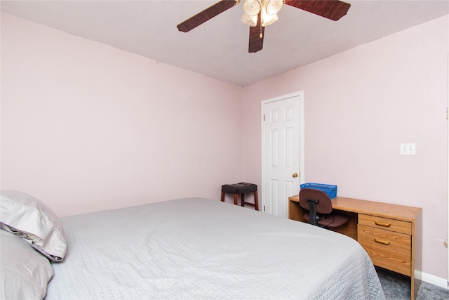 1011 Liffey Dr, Pflugerville, TX 78660 - carpeted bedroom with ceiling fan and baseboards