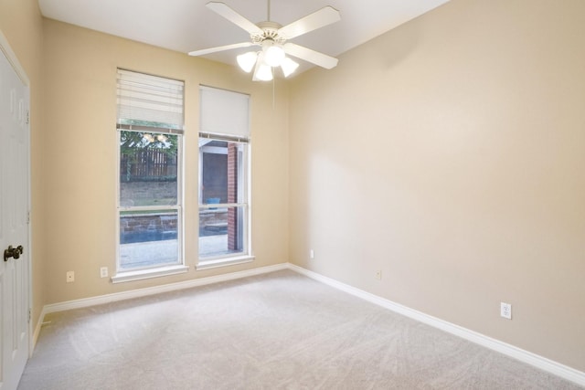 612 Christan Ct, Rockwall, TX 75087 - spare room with carpet floors, baseboards, and a ceiling fan