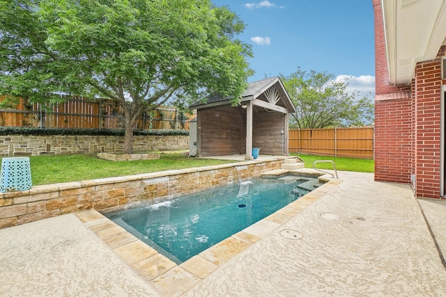 612 Christan Ct, Rockwall, TX 75087 - view of pool with an outbuilding and a patio