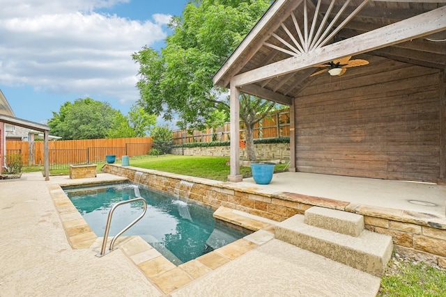 612 Christan Ct, Rockwall, TX 75087 - view of swimming pool with a patio and a ceiling fan