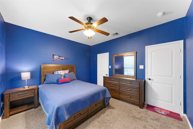 3030 Maverick Dr, Forney, TX 75126 - bedroom featuring light colored carpet and a ceiling fan