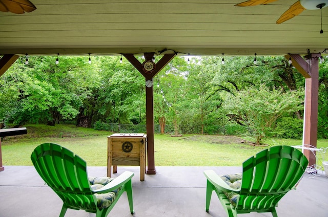 2209 Ridgewood Dr, Sherman, TX 75092 - view of patio / terrace featuring a ceiling fan
