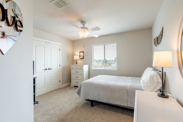 112 Mustang Dr, Fate, TX 75087 - bedroom featuring carpet flooring, a closet, a ceiling fan, and baseboards