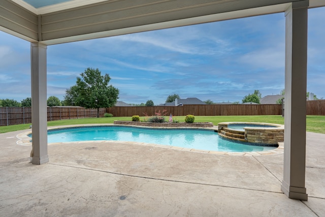 112 Mustang Dr, Fate, TX 75087 - view of swimming pool featuring a patio and a pool with connected hot tub