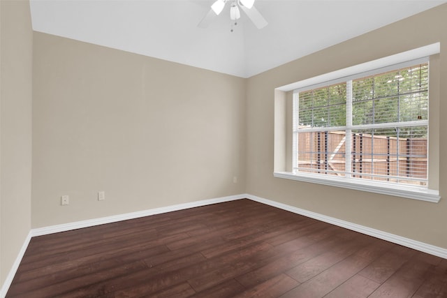 2103 Greenbrier St, Denison, TX 75020 - unfurnished room featuring dark wood-type flooring, baseboards, and a ceiling fan