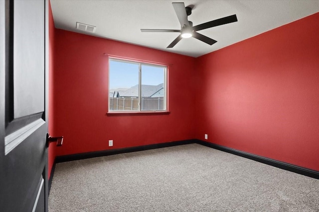 3005 Knoxbridge Rd, Forney, TX 75126 - spare room featuring carpet flooring, ceiling fan, and baseboards