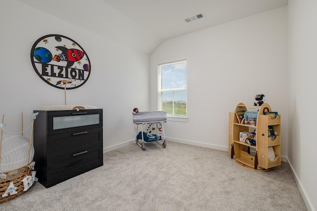 627 Brockwell Bnd, Forney, TX 75126 - miscellaneous room featuring carpet and vaulted ceiling