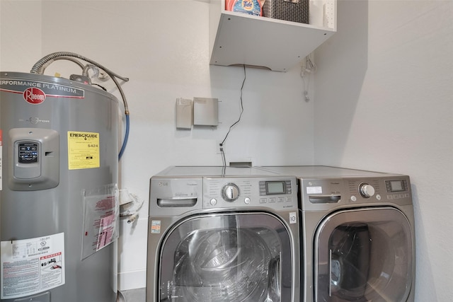 13156 Burninglog Ln, Dallas, TX 75243 - washroom featuring water heater and washing machine and clothes dryer