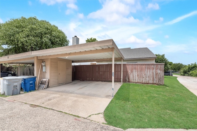 13156 Burninglog Ln, Dallas, TX 75243 - garage with a carport and concrete driveway