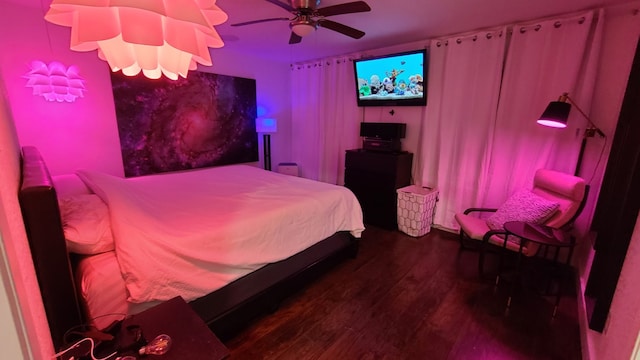 13156 Burninglog Ln, Dallas, TX 75243 - bedroom featuring wood finished floors and a ceiling fan
