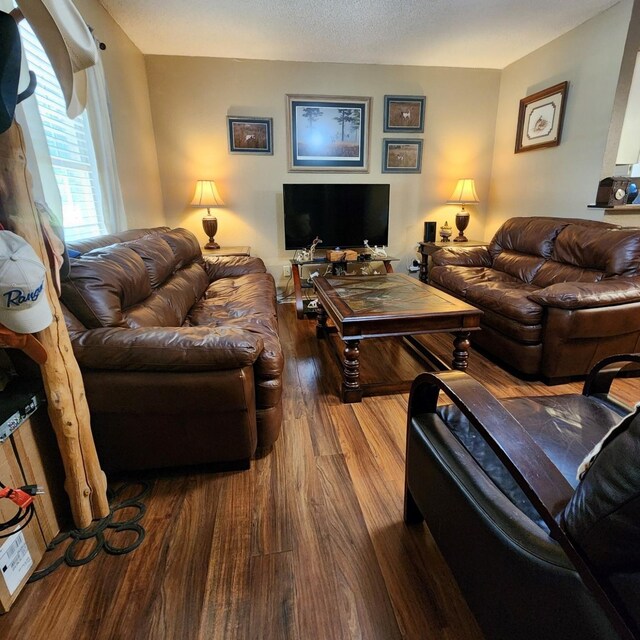 611 N Lamar St, Tioga, TX 76271 - living area featuring wood finished floors