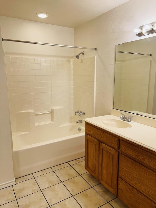 601 Lawrence Ave, Terrell, TX 75160 - full bath featuring tile patterned flooring, bathing tub / shower combination, and vanity