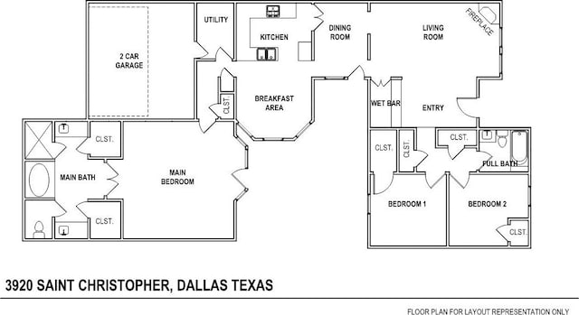 3920 Saint Christopher Ln, Dallas, TX 75287 - property floor plan
