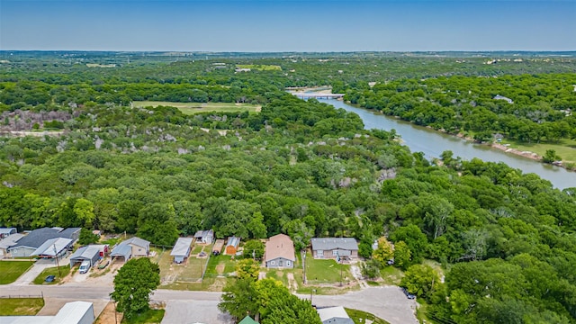 8147 Fawn Cir, Granbury, TX 76049 - aerial view of residential area with a nearby body of water and a heavily wooded area