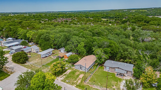 8147 Fawn Cir, Granbury, TX 76049 - aerial perspective of suburban area featuring a forest