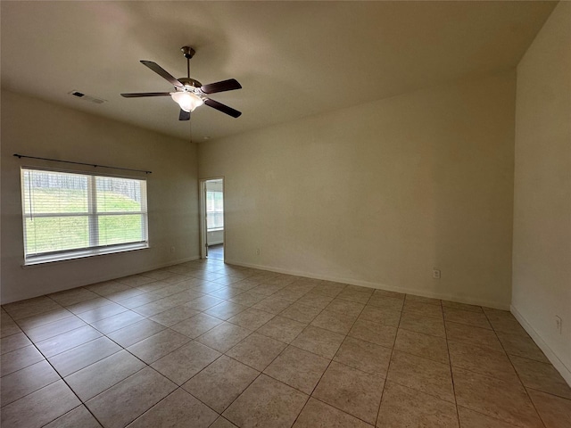 4601 Shy Creek Ln, Denton, TX 76207 - tiled empty room featuring ceiling fan
