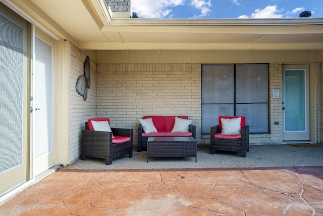 view of patio / terrace with an outdoor hangout area