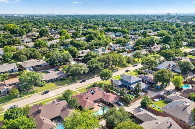 aerial view of residential area