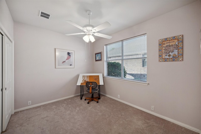 7552 Angel Trace Dr, Frisco, TX 75036 - living area with carpet flooring, a ceiling fan, and baseboards