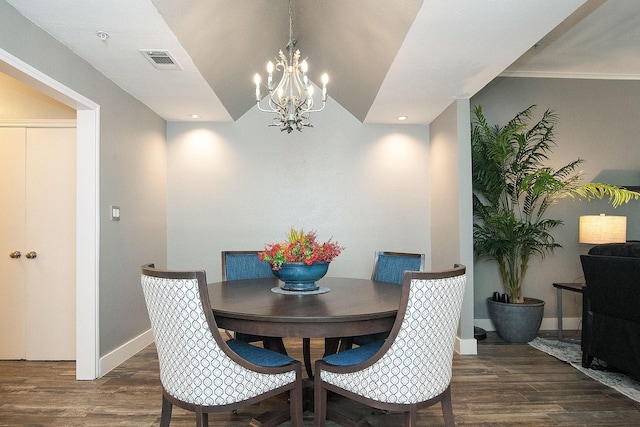4040 Avondale Ave Unit 302, Dallas, TX 75219 - dining space with wood finished floors, a chandelier, and baseboards