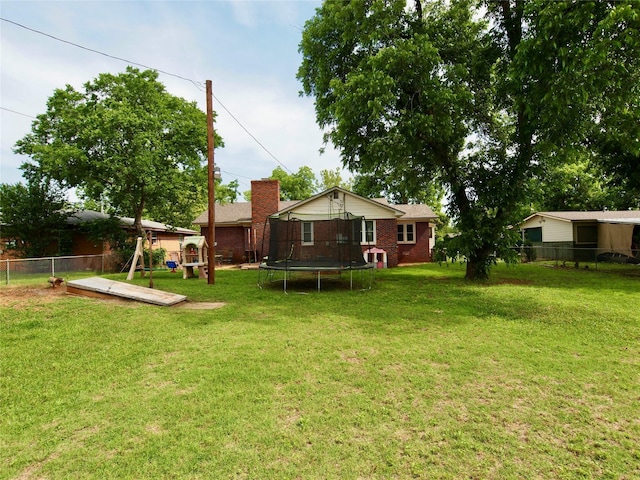 804 Austin Rd, Graham, TX 76450 - view of yard with a trampoline
