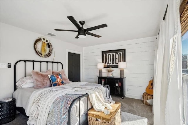 1299 Harmony Cir, Weatherford, TX 76087 - bedroom with carpet and a ceiling fan