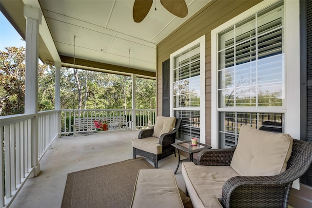 3325 Creek Rd, Keller, TX 76248 - covered porch with a ceiling fan