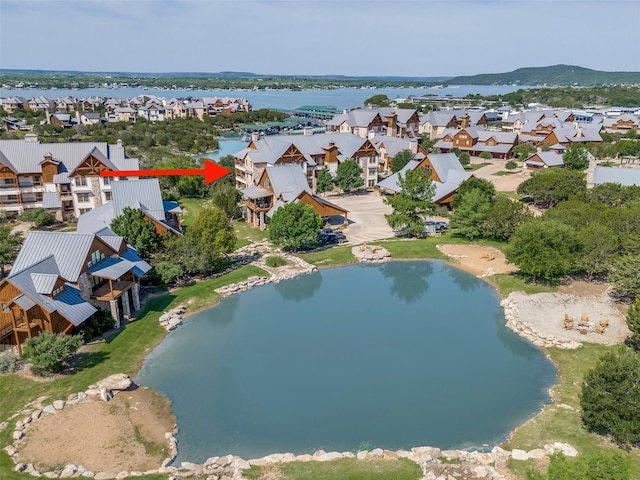 1633 Scenic Dr Unit 201, Graford, TX 76449 - aerial view of residential area featuring a nearby body of water