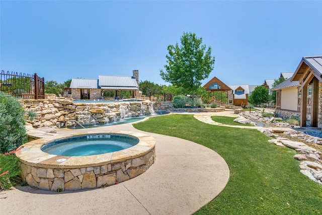 1633 Scenic Dr Unit 201, Graford, TX 76449 - view of pool with a gazebo and an in-ground hot tub