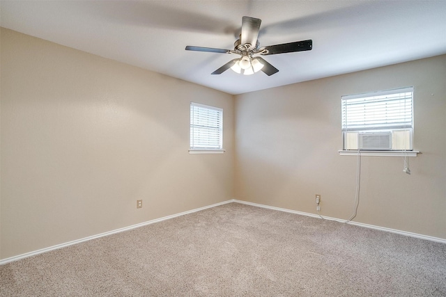 132 S Briaroaks Rd, Burleson, TX 76028 - unfurnished room with carpet floors, cooling unit, baseboards, and ceiling fan