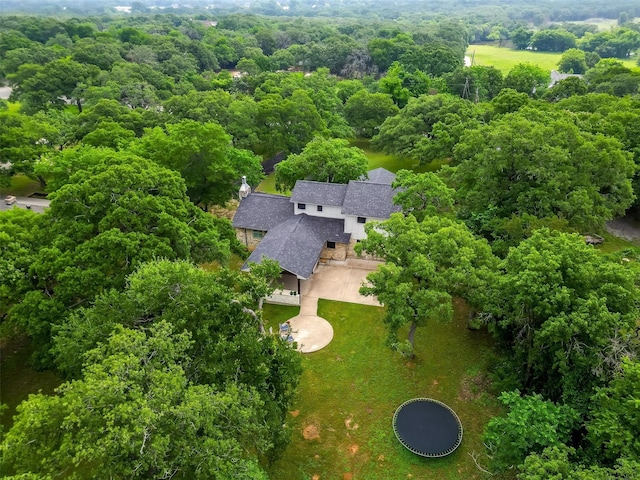 132 S Briaroaks Rd, Burleson, TX 76028 - aerial view of property and surrounding area featuring a forest