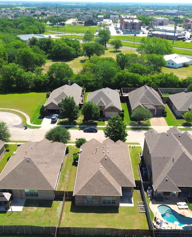 689 Barringer Ct, Fate, TX 75087 - aerial perspective of suburban area with a pool