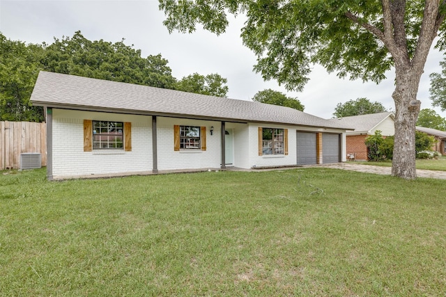 324 Deer Creek Rd, Everman, TX 76140 - single story home with cooling unit, a garage, brick siding, concrete driveway, and roof with shingles
