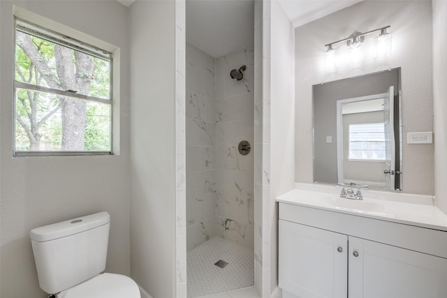 324 Deer Creek Rd, Everman, TX 76140 - bathroom featuring tiled shower and plenty of natural light