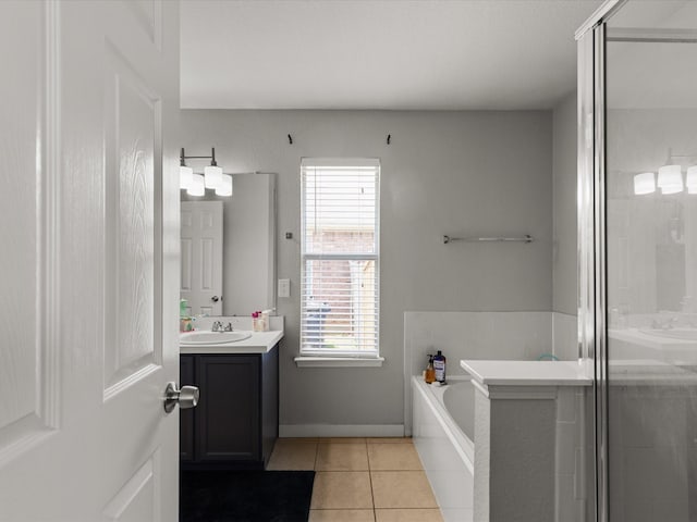 1429 Trading Post Dr, Fort Worth, TX 76131 - full bath featuring plenty of natural light, vanity, a stall shower, and tile patterned floors