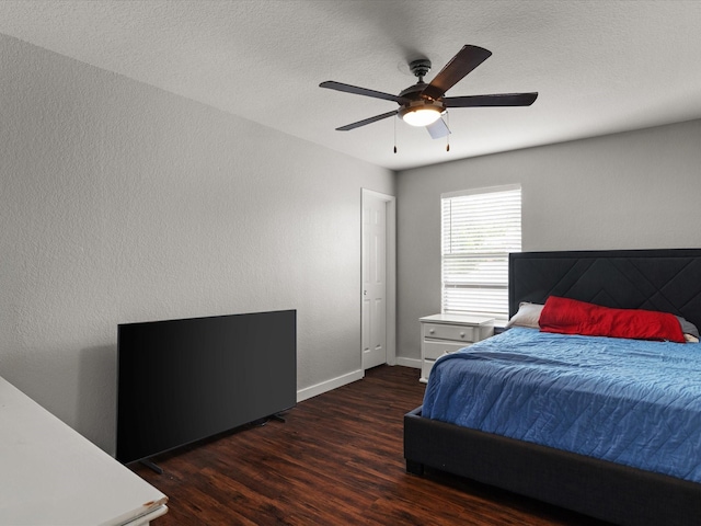 1429 Trading Post Dr, Fort Worth, TX 76131 - bedroom with wood finished floors, baseboards, and ceiling fan