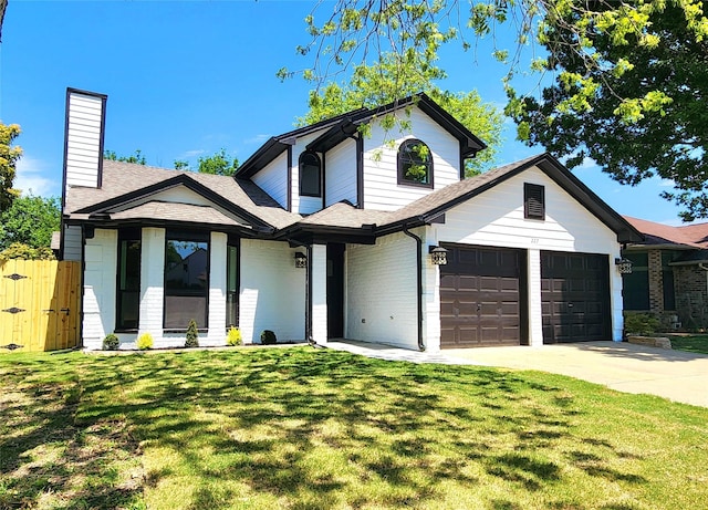 227 Rodeo Dr, Keller, TX 76248 - view of front of property featuring brick siding, driveway, a chimney, and a shingled roof
